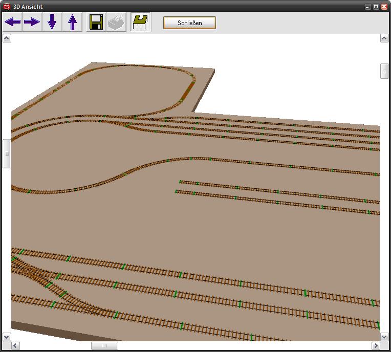 Die 3D-Ansicht des Classic Trackplanner